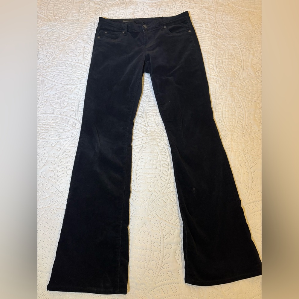 KUT from the Kloth Karen Bootcut Corduroy Jeans Black Minimalist Chic Pants Sz 8 - Picture 3 of 13